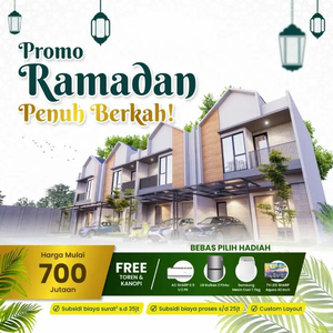 Rumah 2 Lantai Harga Mulai 700 Jutaan Free Kanopi