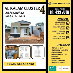 Rumah Cluster Dekat Taman Mini Jakarta Timur