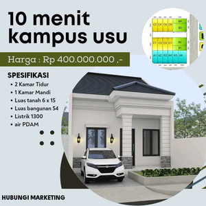 RUMAH DI PADANG BULAN DEKAT KE USU DAN SETIABUDI