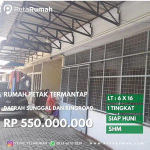 rumah petak mantap daerah sunggal dan ringroad tapian nauli