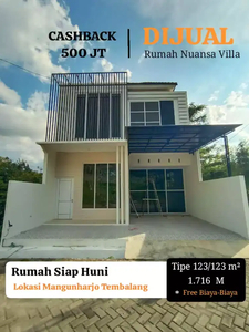 Rumah Siap huni nuansa villa di Mangunharjo Tembalang