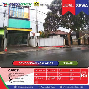 Sewa tanah murah di jl Sudirman Salatiga cocok utk ruko,kantor,kuliner