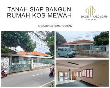 Dijual Tanah Siap Bangun Rumah Kos di BINUS Kemanggisan Jakarta Barat