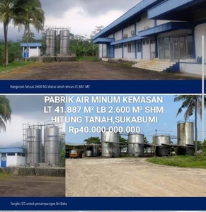 Pabrik Air Minum Kemasan Lt 41887 M Lb 2600 M Shm Hitung Tanah