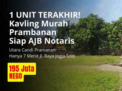 Turun Harga Tanah 100 Jutaan Di Prambanan Jl Jogja Solo
