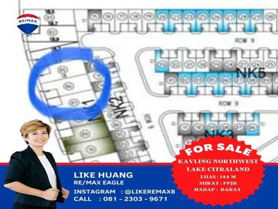 DIJUAL KAVLING NORTWEST LAKE MURAH SIAP BANGUN