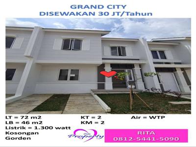 DISEWAKAN RUMAH GRAND CITY