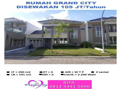 DISEWAKAN RUMAH GRAND CITY