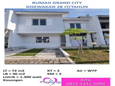 DISEWAKAN RUMAH KOSONGAN DI GRAND CITY