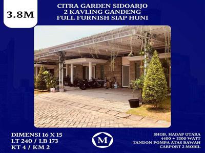 Rumah Citra Garden Sidoarjo Full Furnish Siap Huni 2 Kavling Besar HGB