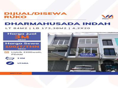 Dijual/Disewakan Ruko di Dharmahusada Indah