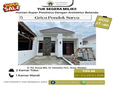 DIJUAL RUMAH GRIYA PONDOK SURYA HUNIAN STRATEGIS NYAMAN DIKOTA MEDAN