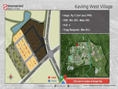 Dijual Tanah Kavling Komersial Siap Bangun di BSD City, Tangerang