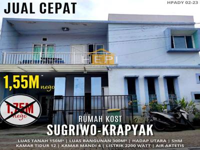 Jual Cepat Rumah Kost Aktif di Sugriwo - Krapyak Semarang