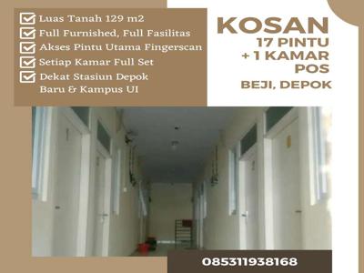 Jual Kosan 17 Pintu Full Furnished Beji Dekat Kampus UI