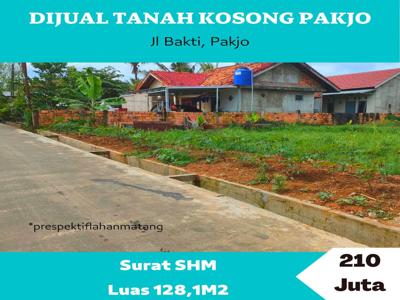 Jual Tanah Kaplingan Lokasi Pakjo di Jl Bakti