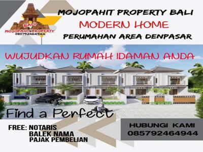 Rumah baru lantai II free SHM di Denpasar Utara bisa KPR Bank umum