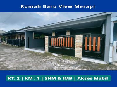 Rumah Baru View Sawah dan Merapi. Lokasi di Belakang Pasar Gentan Jl.