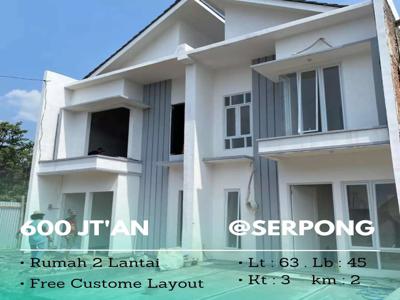 RUMAH MURAH DI SERPONG BSD 600 JTAN