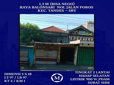 Rumah Murah Raya Balongsari Nol Jalan Poros Dkt Sememi Lontar Benowo