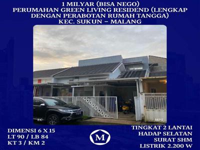 Rumah Perumahan Green Living Residence Malang Dkt Kolonel Sugiono