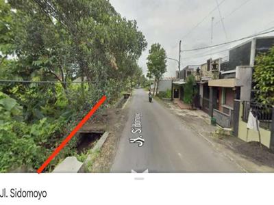 Tanah pinggir Jl. Sidomoyo dekat Pasar Cebongan Jl. Purbaya & Sidoarum