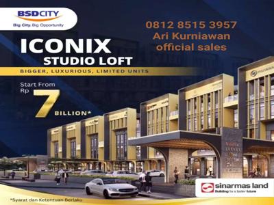 Iconix studio loft bsd city sinarmasland 8 unit saja! Depan navapark