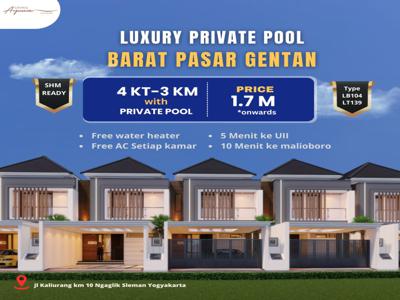 Rumah mewah private pool dekat kampus UGM