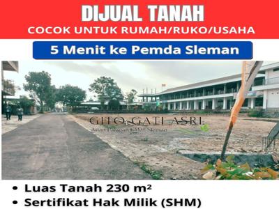 Tanah Dijual Palagan Utara Hyatt Lokasi Pinggir Jalan Aspal