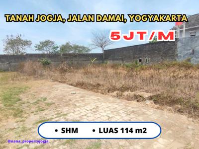 Tanah Jogja Premium, Jalan Damai, Yogyakarta, Lt141m, Harga 5Jt/m