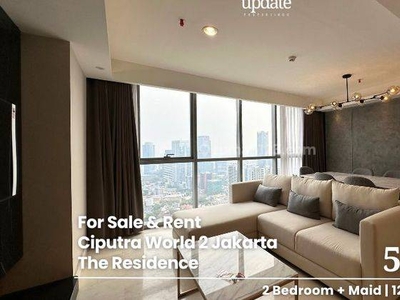 Sale And Rent Ciputra World 2 Jakarta The Residence, Kuningan, 2 Bedroom + Maid And Study, 120 M2, High Floor, Furnished, Best Deal