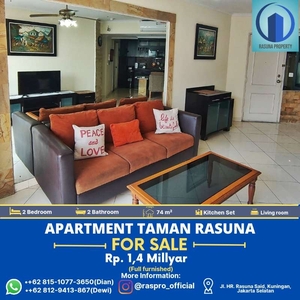 Apartment Taman Rasuna, Dijual , 2 BR , Full Furnished ,HGB