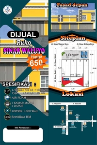 DIJUAL RUKO 1 LANTAI