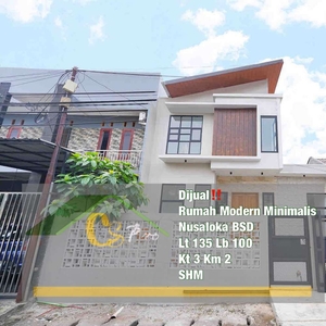 Dijual Rumah Baru Modern Minimalis Nusaloka BSD Tangerang Selatan