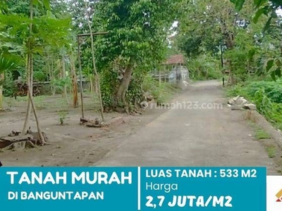Dijual Tanah 533 M2 di Jl.pleret Km 3 Utara Balai Desa Jambidan