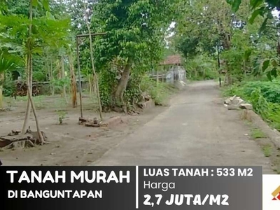Dijual Tanah di Banguntapan,Jalan Pleret Dekat Lapangan Jambidan