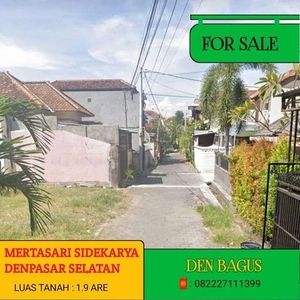 mertasar sidekrya 1.9 are tanah di jual