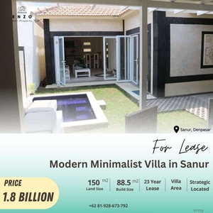 Minimalist Villa for Lease in Sanur Area