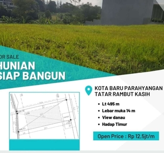 Murah Tanah kavling view danau kota baru parahyangan, bandung