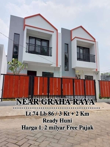 Rumah Baru,ready Huni di Graha raya dkt area komersial.Bs kpr.Frepajak