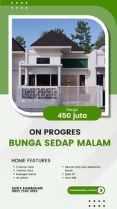 rumah di bunga sedap malam. belakang kantor bmkg