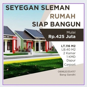 RUMAH MINIMALIS MURAH DI TIMUR RS ATHUROT SEYEGAN SLEMAN YOGYAKARTA