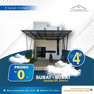 Rumah Sawangan Murah Akses 2 Mobil Harga 560jt