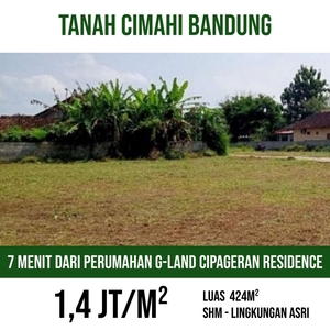 Tanah Bandung 7 Menit dari Perum G-Land Cipageran Residence Cimahi SHM