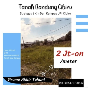 Tanah Bandung Dekat Kampus UPI Cibiru Strategis SHM