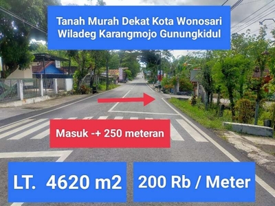 Tanah dijual murah Murah di Wiladeg Dekat Kota Wonosari Gunungkidul