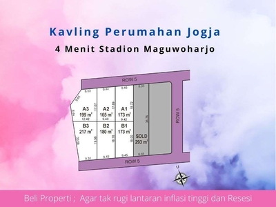Tanah Jogja 3 Jt-an/m2: 4 Menit Stadion Maguwoharjo