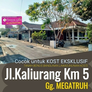 TANAH Jogja Jl.Kaliurang km 5 Gg Megatruh Timur Tempo Gelato Lt 822 m2