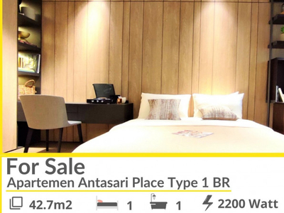 Dijual Apartemen Mewah Antasari Place 1BR Luas 42.7m2 Harga 2.2M