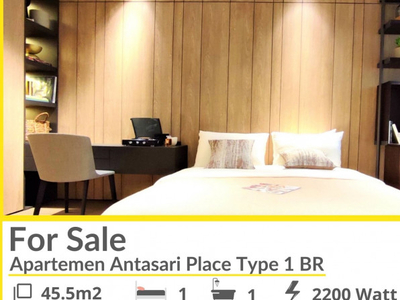 Dijual Apartemen Mewah Antasari Place Type 1 BR Luas 45.5m2 Harga